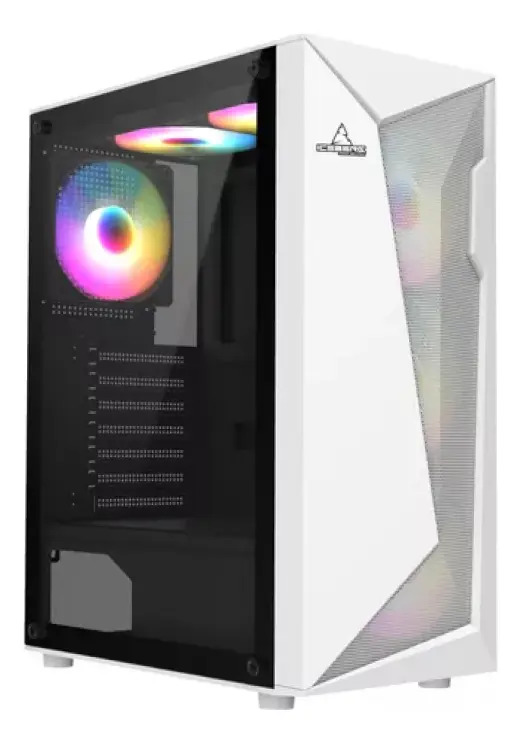 Chasis Gabinete Gamer Iceberg Flow D Blanco X4 Fan Argb