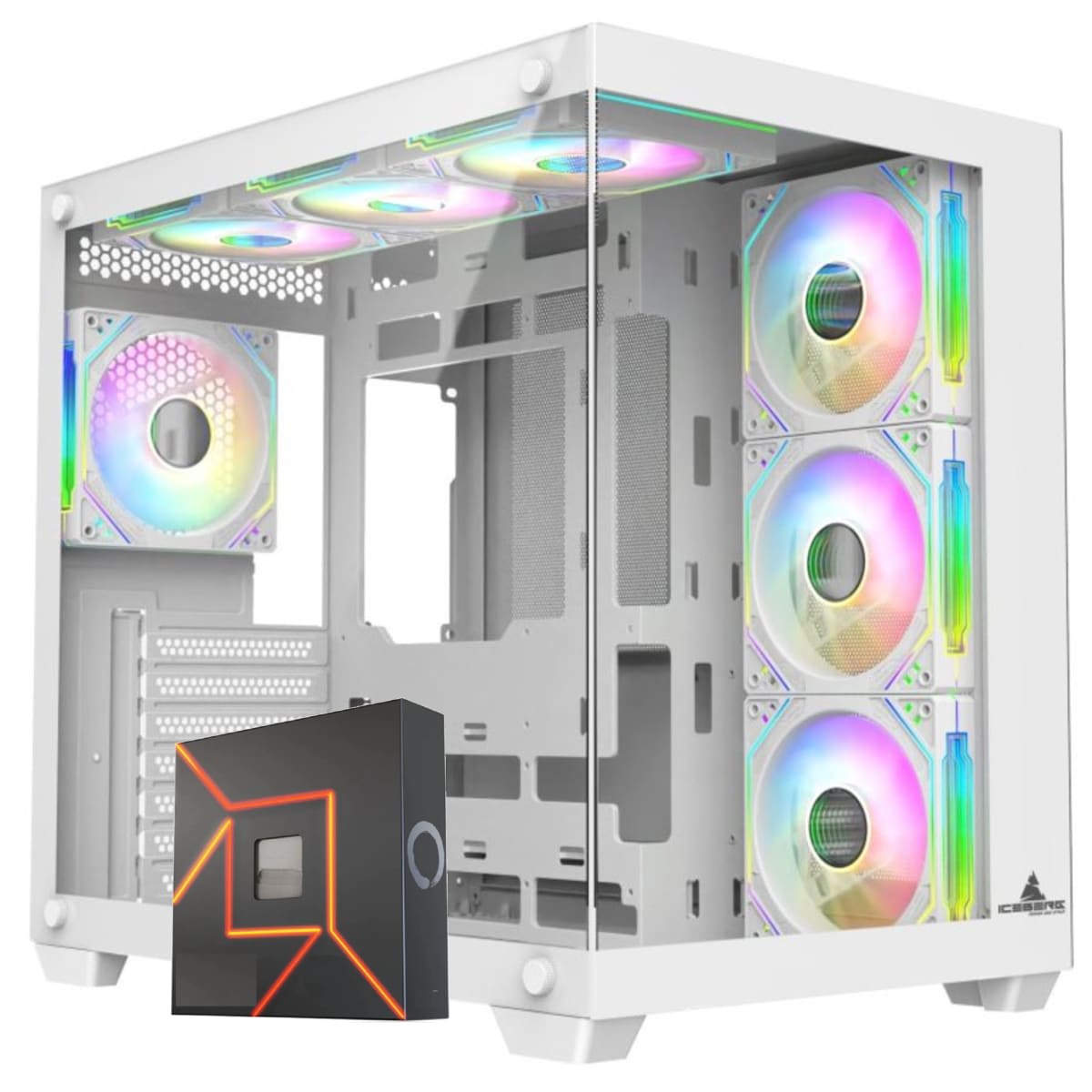Ryzen 5 8600G DDR5 8GB  Geforce RTX 5060 8GB 1TB Cube Blanco 